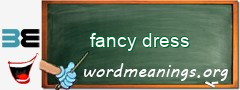 WordMeaning blackboard for fancy dress